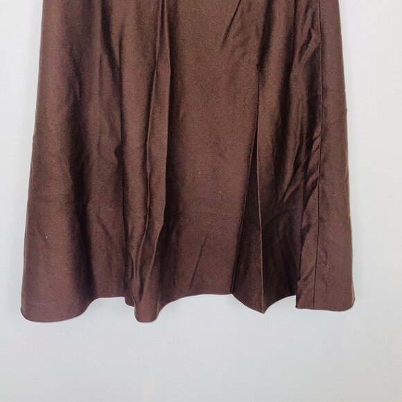 Talbots Womens Skirt Size10 Brown A Line Business Lined Knee Length Stretch Wool - Picture 6 of 9
